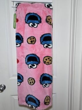 🍪❤️NEW Sesame Street Cookie Monster Throw 60x70 Inches ❤️🍪